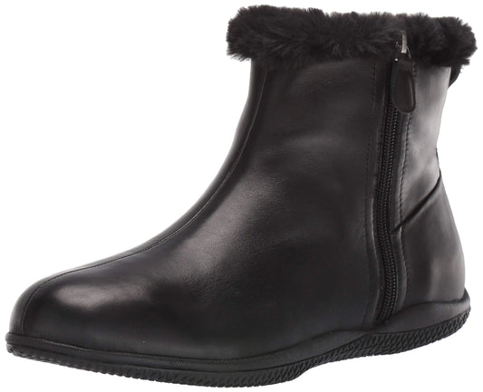Soft Walk Women’s Helena Ankle Boot – Black Leather Comfort Boot