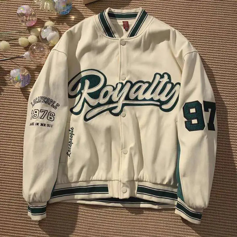 Y2K Oversized Bomber Jacket for Women – Harajuku Streetwear Style Coat
