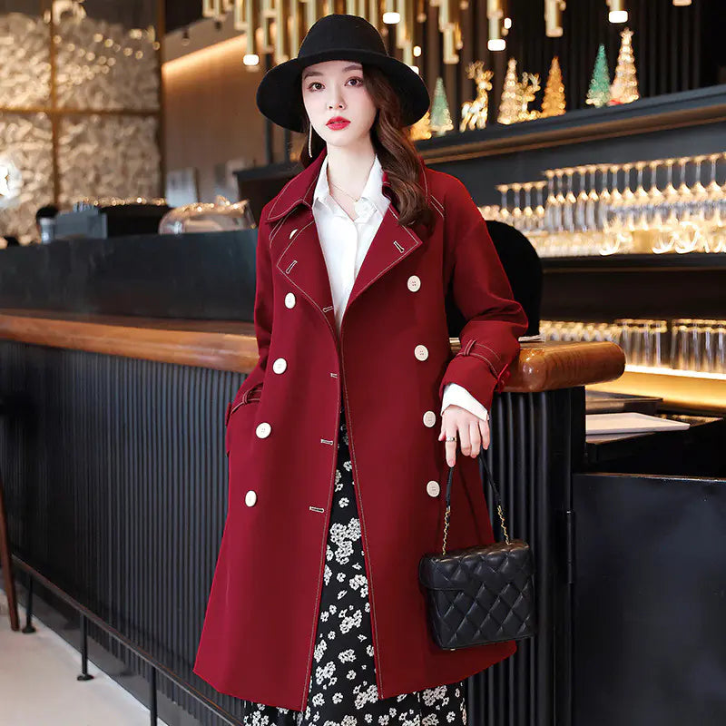 Double Breasted Lapel Jacket for Women