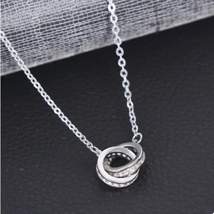Rose Gold Double Ring Choker Necklace for Women