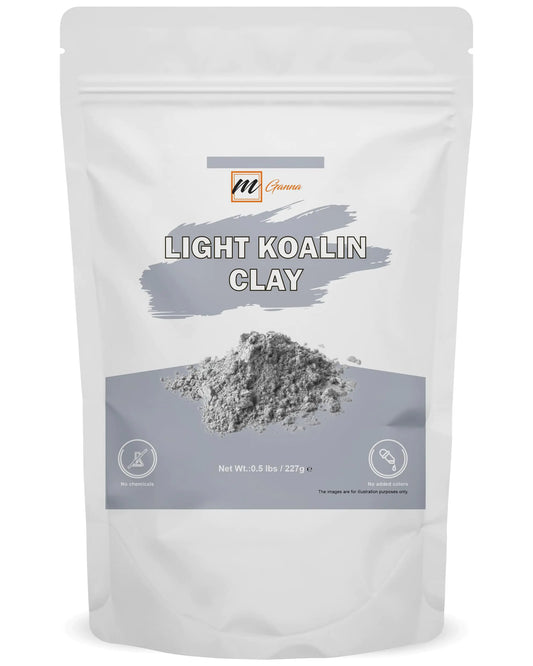 mGanna 100% Natural Light Kaolin Clay Powder for Facial Masks Creams Face Masks and Soap Making 0.5Lbs