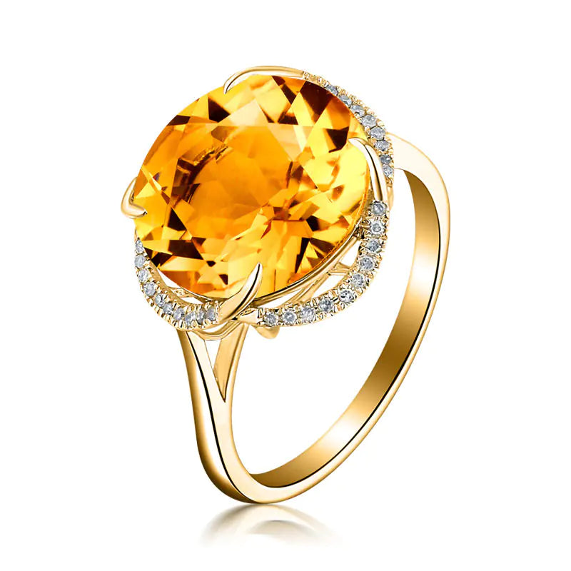 Yellow Zircon Topaz Necklace for Women