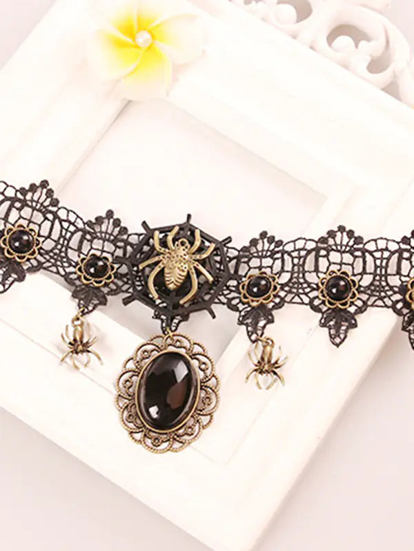 Vintage Spider Lace Necklace for Women (Y274)