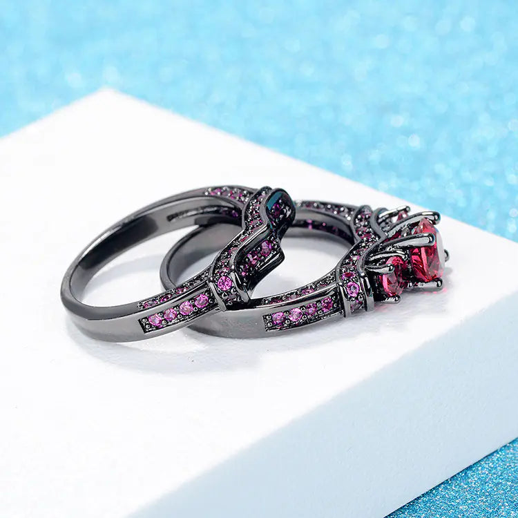 Stainless Steel Ring, Supreme Magic Ring, Black Gold Set