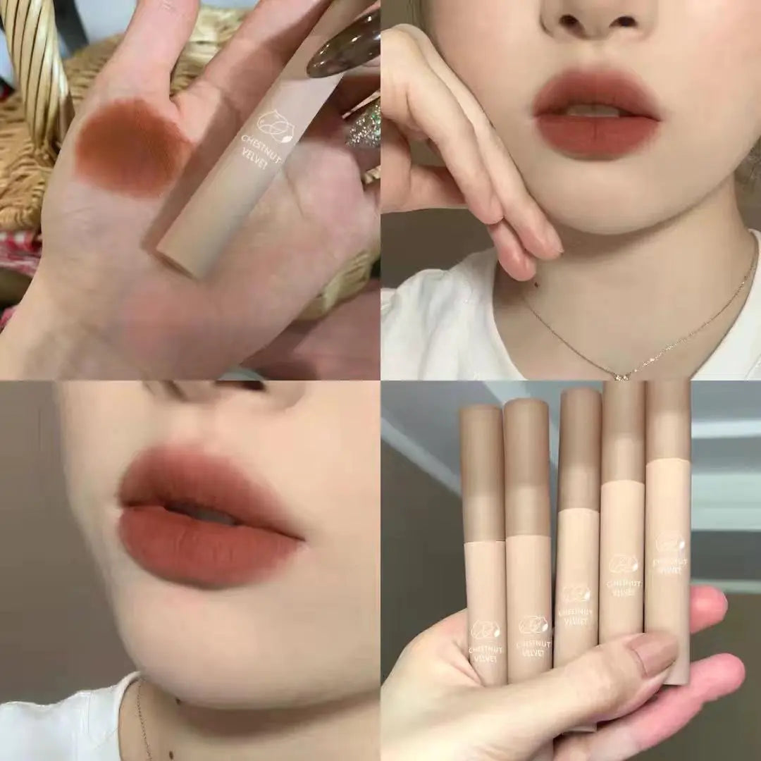 Waterproof Chestnut Velvet Matte Liquid Lipstick