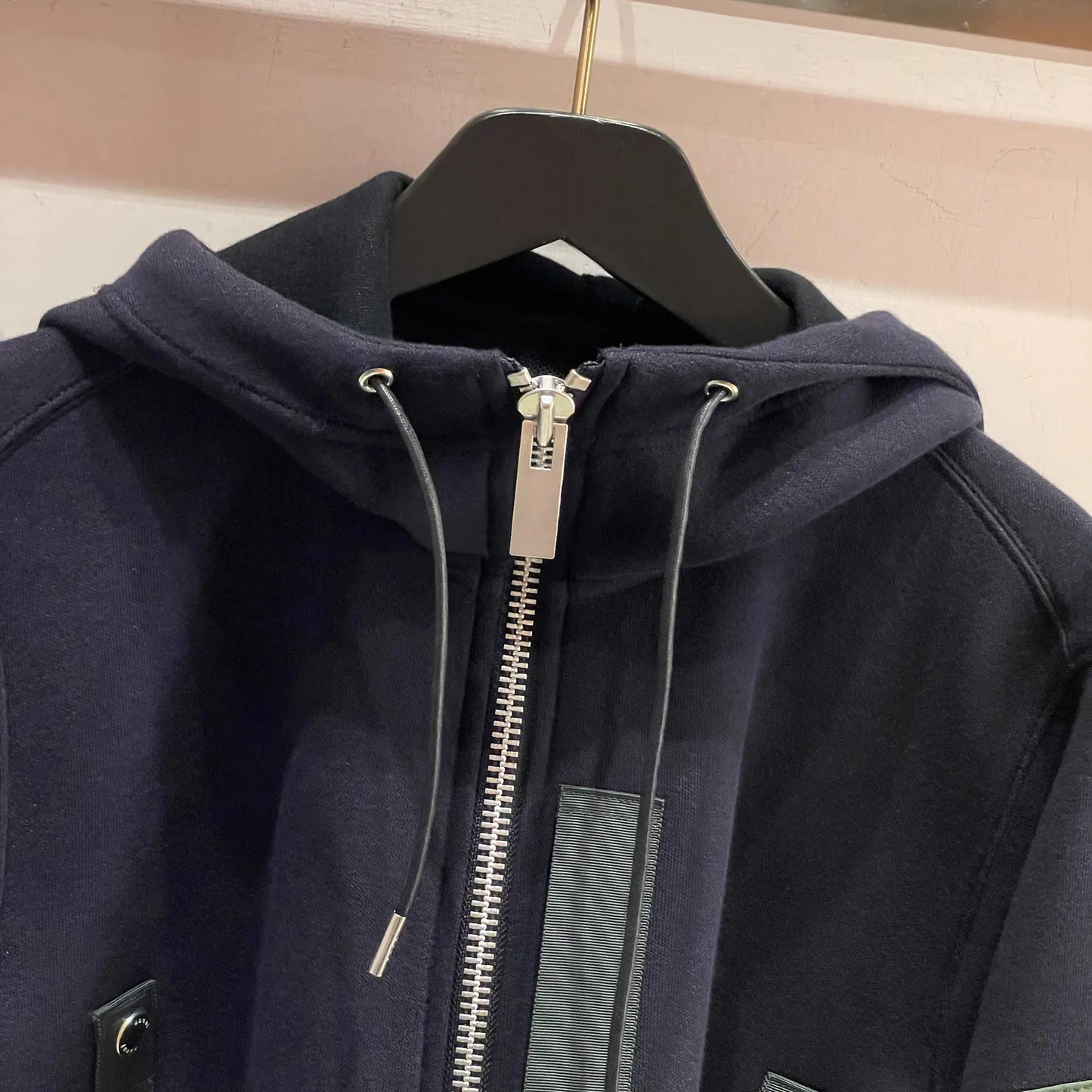 Oversized Color-Block Hoodie Jacket for Women