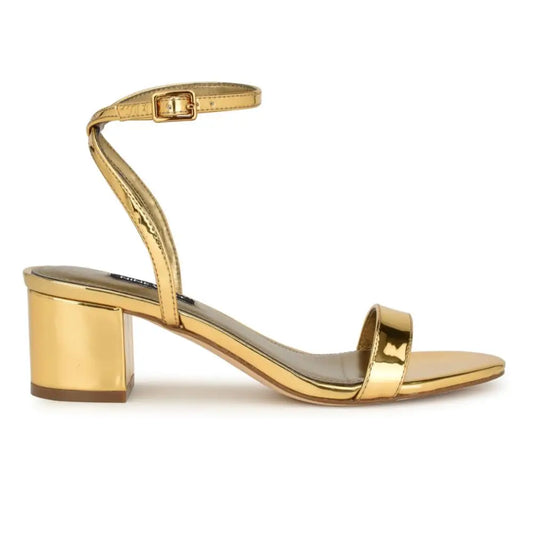 Nine West Womens Allora Heeled Sandal Bronze 750 7