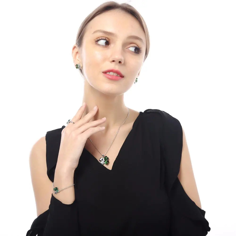 Clover Couple Ring - Adjustable Tail Ring