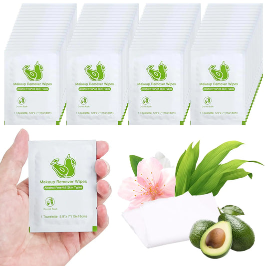 Makeup Remover Wipes Bulk – Individually Wrapped Gentle Travel Cleansing Wipes
