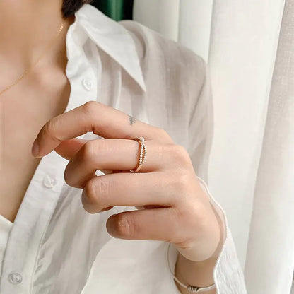 Cross Pearl Ring for Women - Stylish and Minimalist