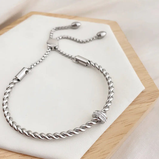 Fried Dough Twists Bracelet in Titanium Steel