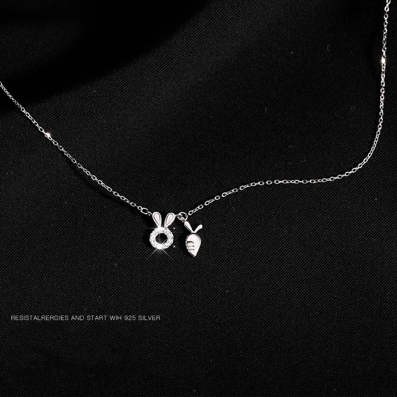 Sterling Silver Necklace for Women, Clavicle Chain