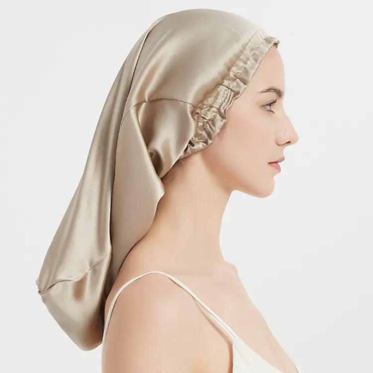 Silk Long Tube Thermal Heat Cap for Hair Care