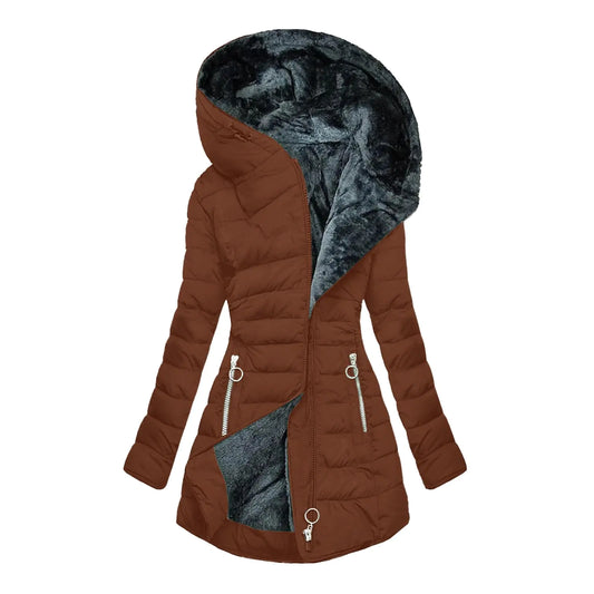 Long Winter Coats for Women Waterproof Fleece Lined Warm Long Puffer Jacket Thicken Parka Outwear with Fur Hood