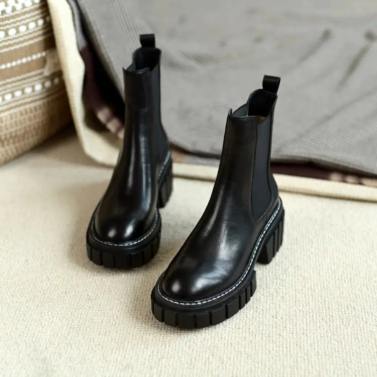 Women’s Simple Apricot Short Boot – Fashion Ankle Boot Sleeve