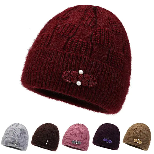 Fleece Lined Padded Warm Woolen Cap