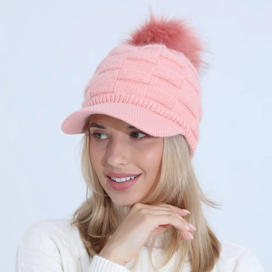 Thick Jacquard Square Knit Wool Warm Hat