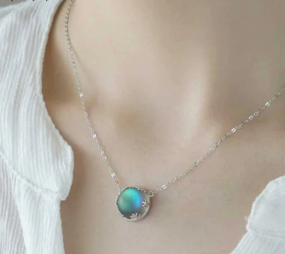 Aurora Forest Silver Necklace for Women