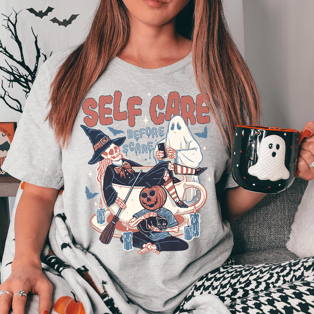 Self Care Before Scare Tee-1