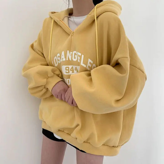 Hooded Padded Fleece Jacket for Women with Zipper