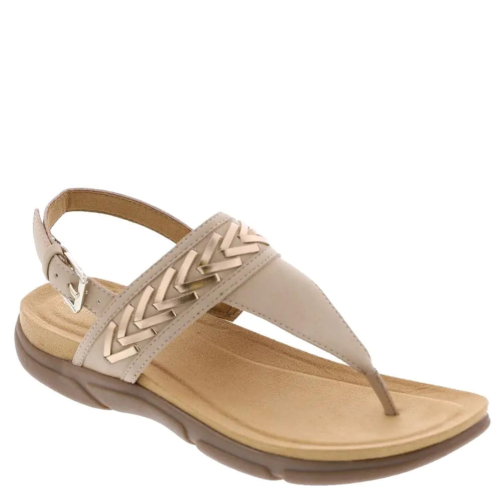 Easy Spirit Womens Monte3 Flat Sandal Natural 7 Wide