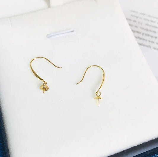 Pearl Earring Mounts, Simple Hook Accessories