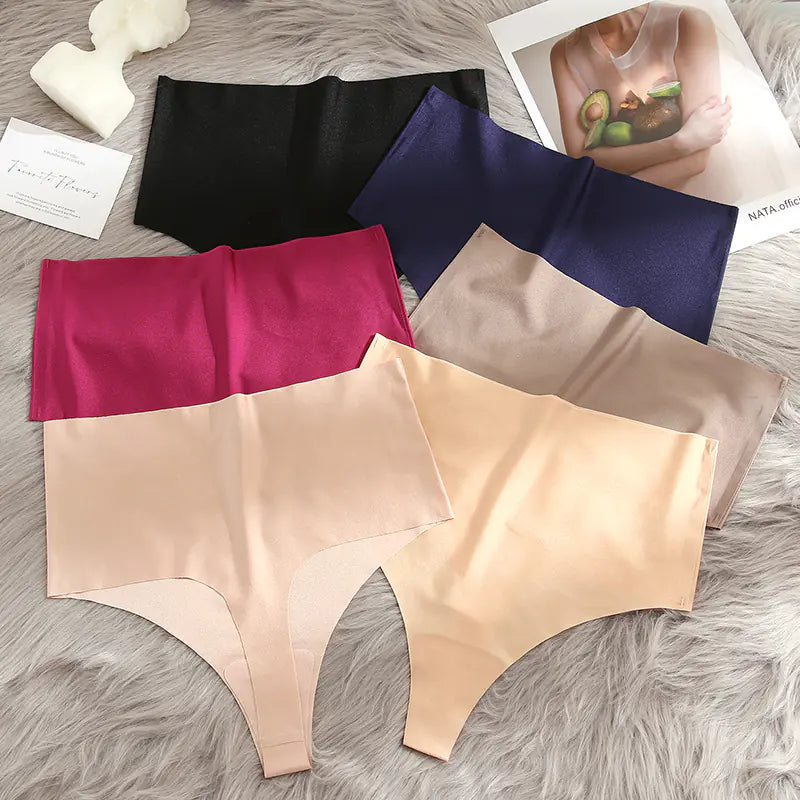 Seamless Ice Silk T-Back Yoga Underwear for Women