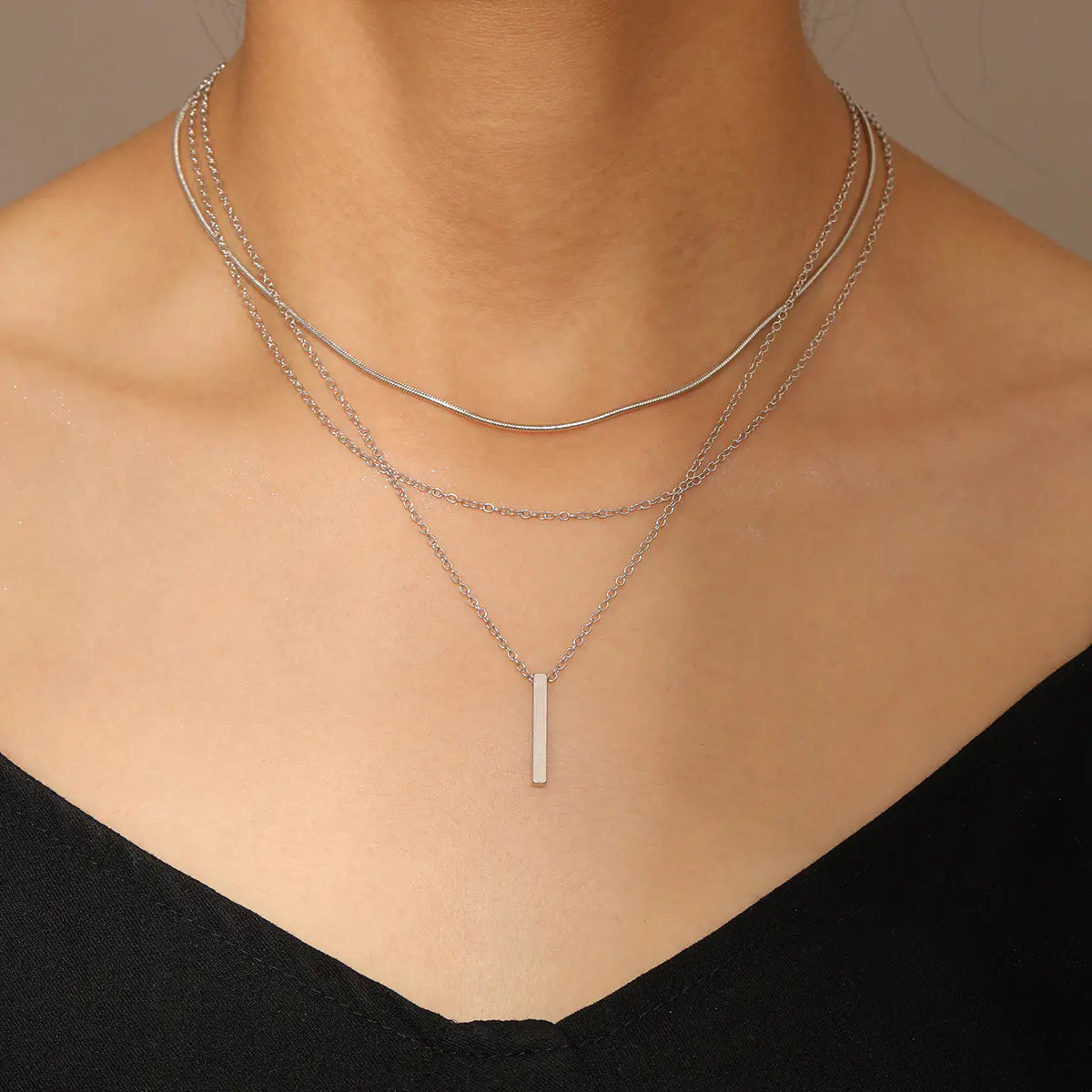 Minimalist Layered Pendant Necklace for Women