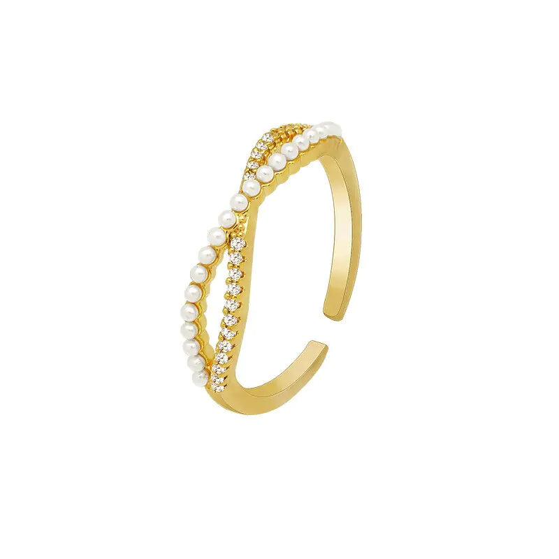 Cross Pearl Ring for Women - Stylish and Minimalist