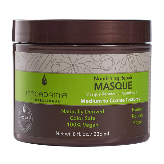 Macadamia Professional Hair Care Sulfate & Paraben Free Natural Organic Cruelty-Free Vegan Hair Products Nourishing Repair Hair Masque-Replenishes Moisture Strengthens & Improves Elasticity-8 FL Oz
