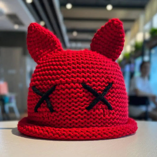 Children's Woolen Cap with Cute Cat Ears