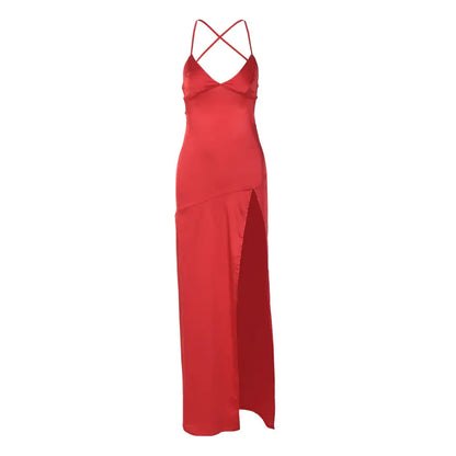 2024 Spring Women's Fashion V-Neck Backless Dress
