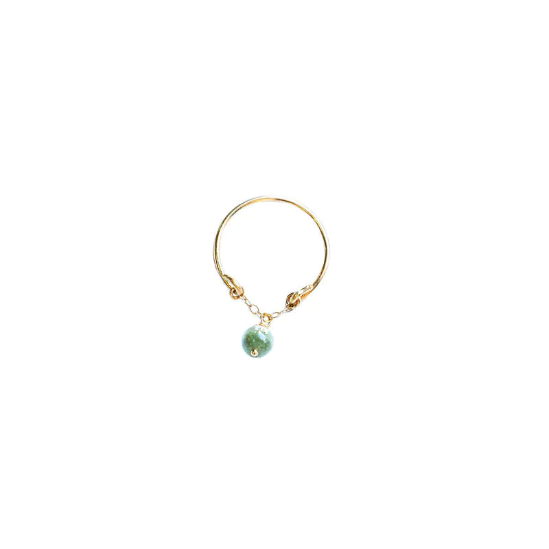 14K Gold-Plated Green Phantom Ring for Women