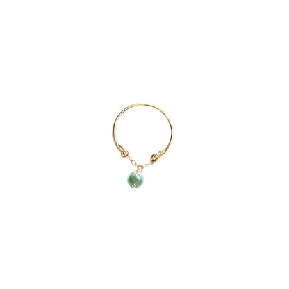 14K Gold-Plated Green Phantom Ring for Women