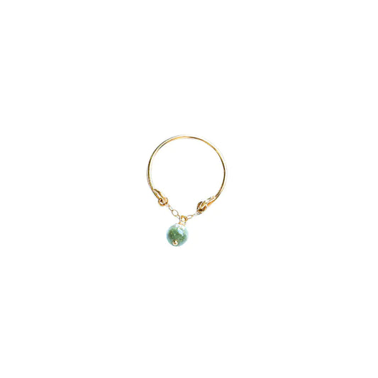 14K Gold-Plated Green Phantom Ring for Women