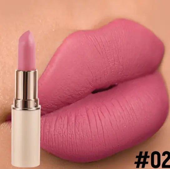 Matte Lipstick – Half Cylinder Long-Lasting Velvet Lip Color