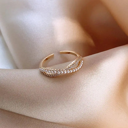 Cross Pearl Ring for Women - Stylish and Minimalist