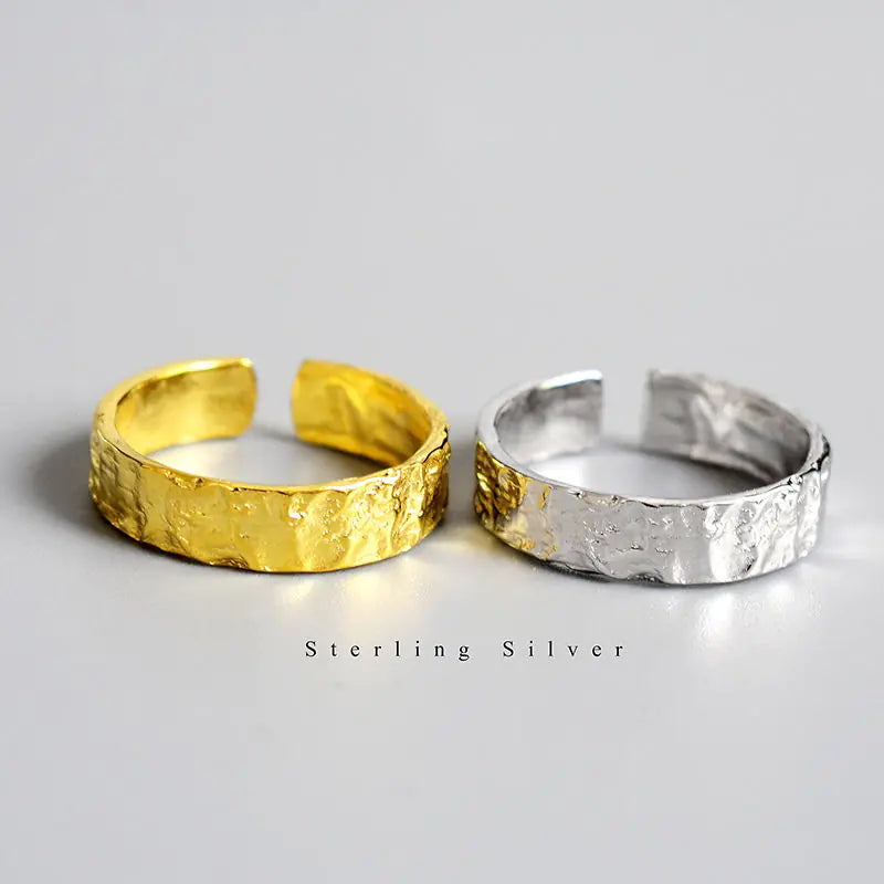 Textured Paper Ring, Personalized Gold & Silver Ring